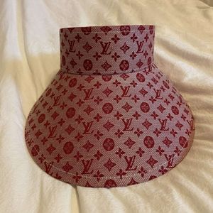 Red Louis Vuitton visor